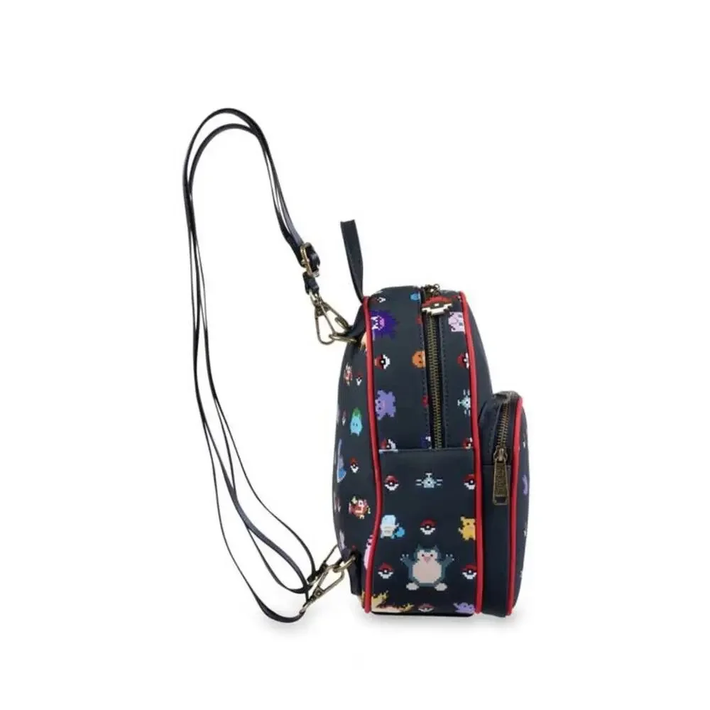 Loungefly Pokemon Mini Backpack Bag Embroidered Poke Ball NWT Pixelated Art 2021